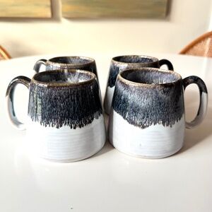 Barcela Ceramic Handmade Mugs Reactive Glaze Coffee Tea Set of 4